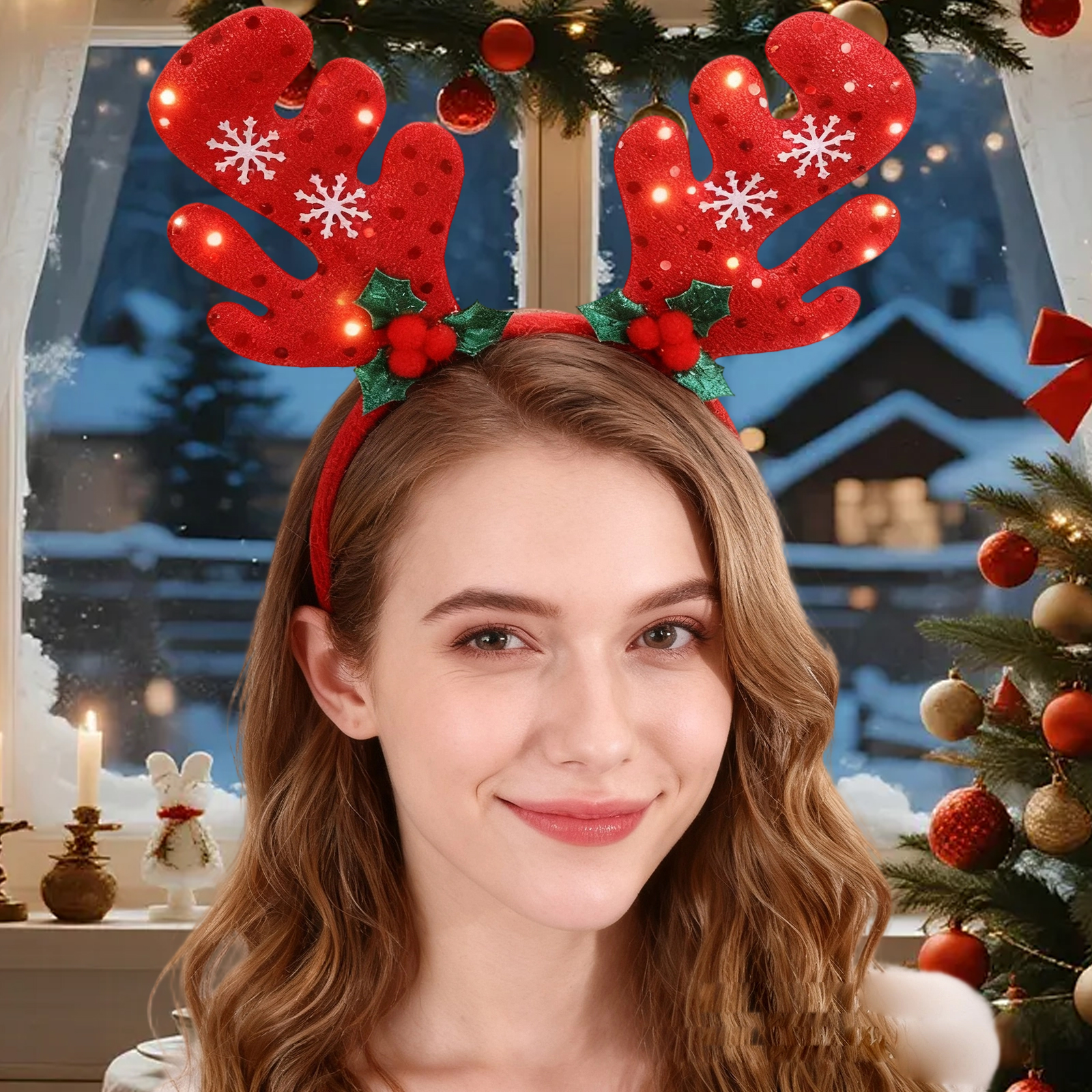 Reindeer Antlers Headband - Adults Kids Reindeer Antlers Headbands Cute