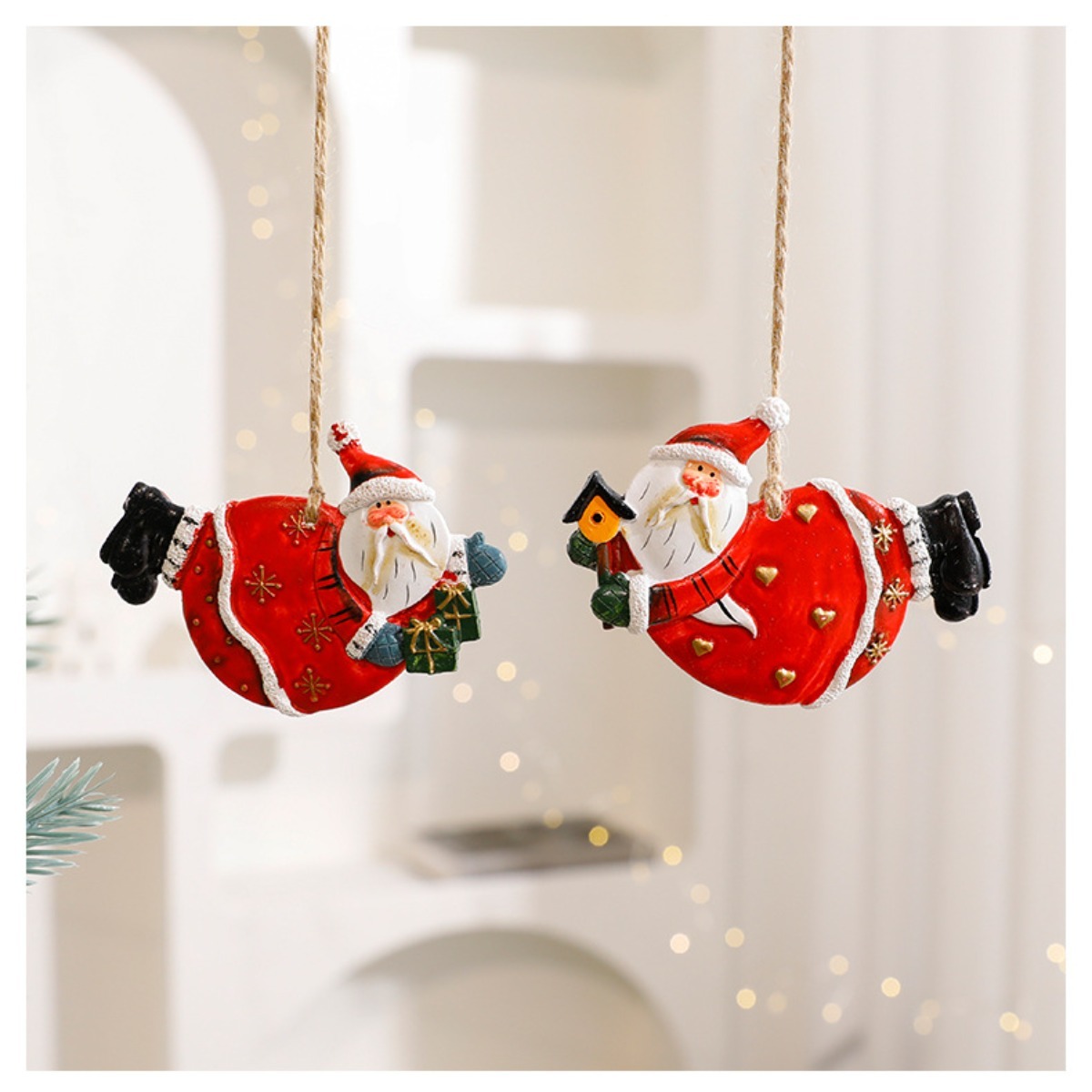 Christmas Stocking Hanging - Resin Christmas Tree Ornaments Xmas Hanging