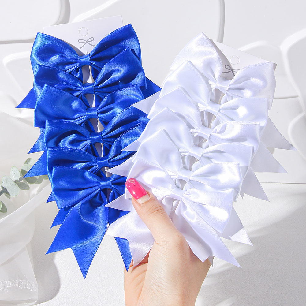 2/4/6PCS Blue White Ribbon Bow - Ribbon Bow Gift บทวิจารณ์และราคา