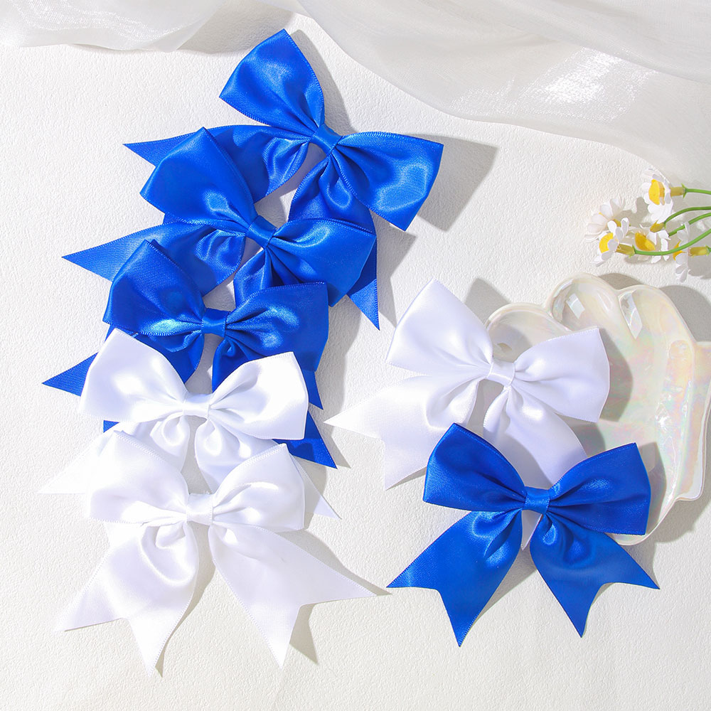 2/4/6PCS Blue White Ribbon Bow - Ribbon Bow Gift บทวิจารณ์และราคา