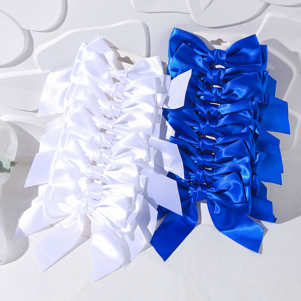 2/4/6PCS Blue White Ribbon Bow - Ribbon Bow Gift บทวิจารณ์และราคา