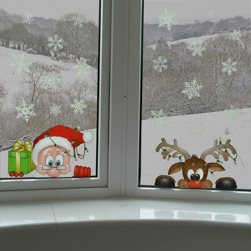Christmas Window Glass Decal S - Snowflake Window Decal บทวิจารณ์และราคา