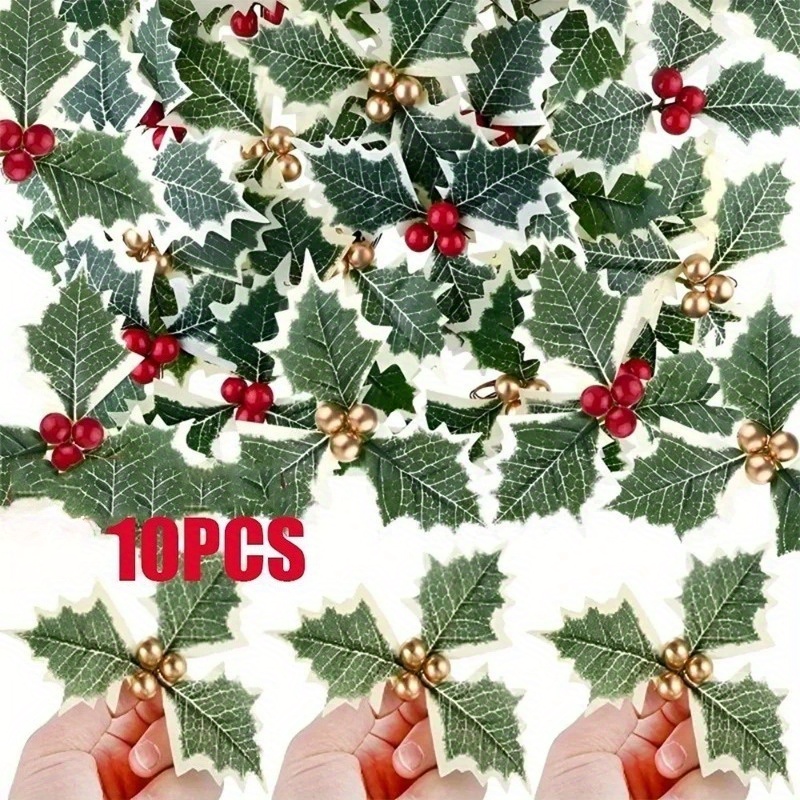 10 Pcs Artificial Holly Berrie - Christmas Wreath Fake บทวิจารณ์และราคา