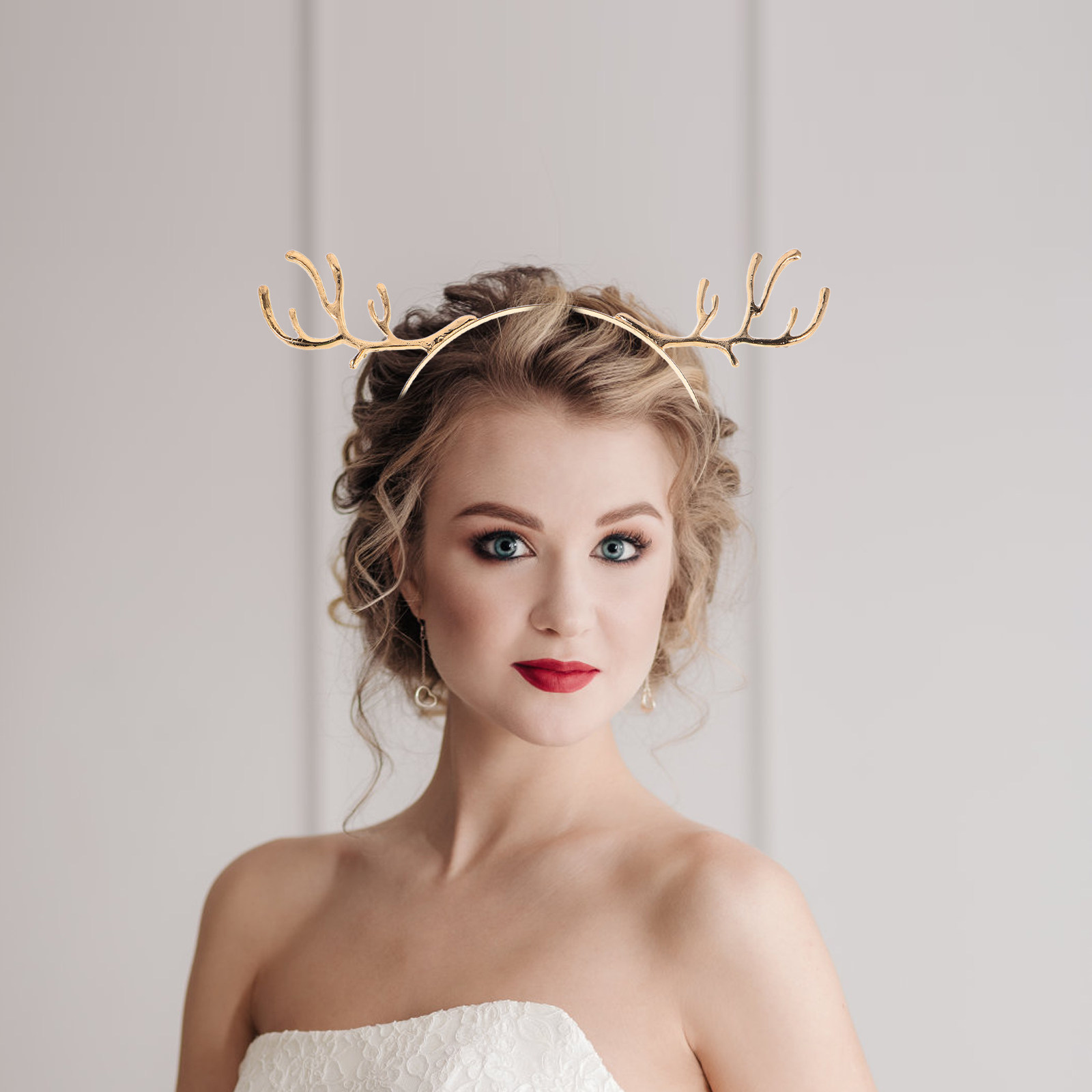3Pcs Cute Reindeer Antler Head - Reindeer Antlers Headband บทวิจารณ์และราคา