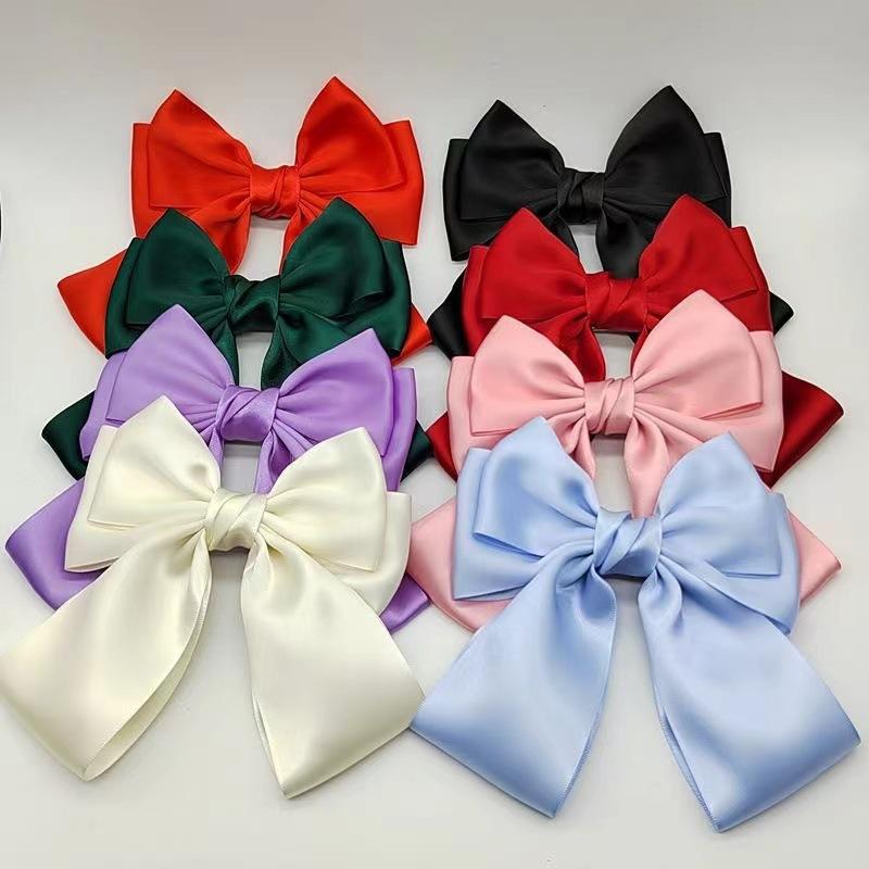 Solid Color Bow Ribbon Hair Cl - Ribbon Bow Gift บทวิจารณ์และราคา