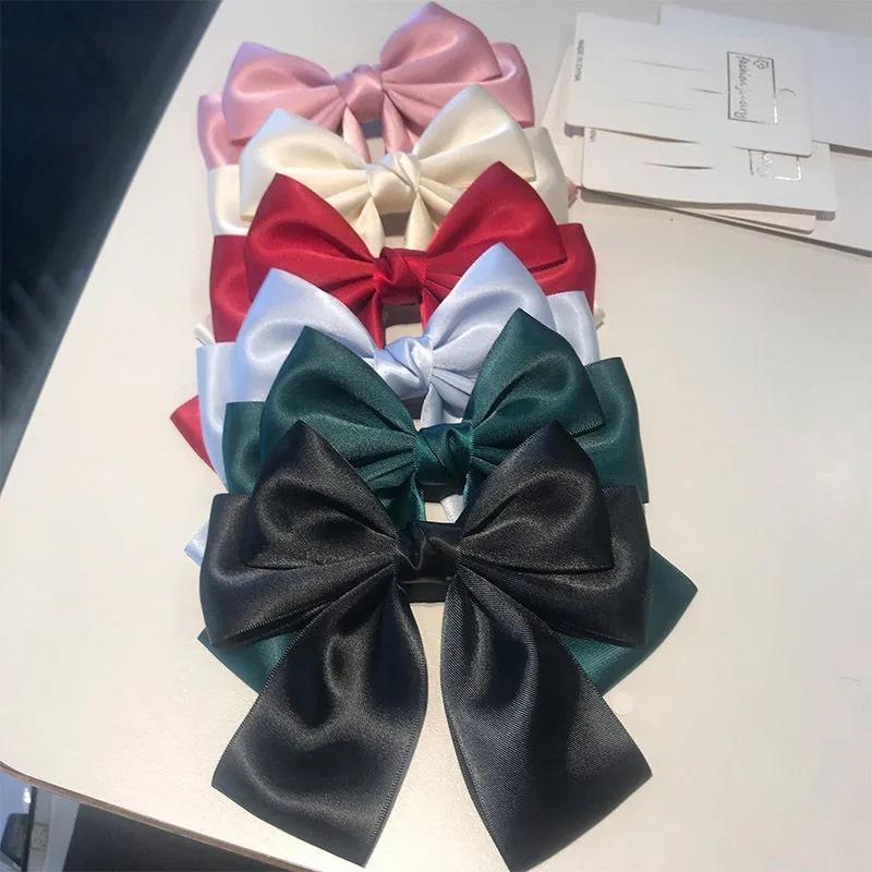 Solid Color Bow Ribbon Hair Cl - Ribbon Bow Gift บทวิจารณ์และราคา