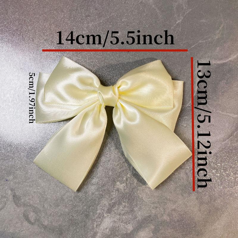 Solid Color Bow Ribbon Hair Cl - Ribbon Bow Gift บทวิจารณ์และราคา