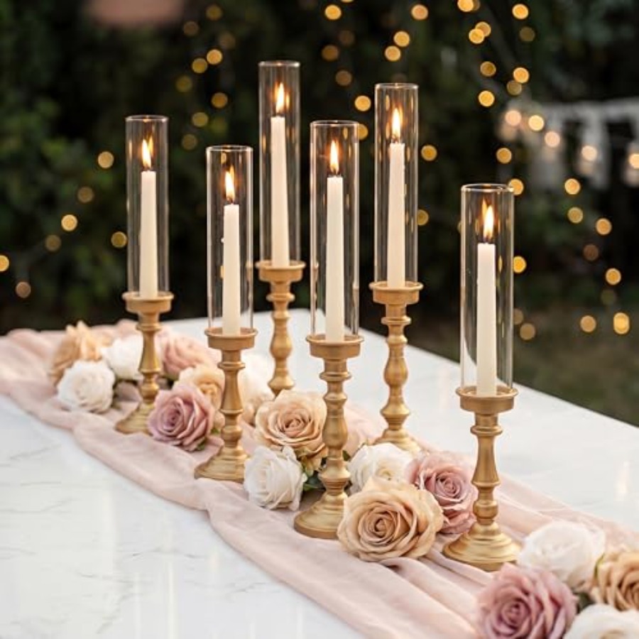 Gold Candlestick Holders Bulk: - Holiday Candle Set บทวิจารณ์และราคา