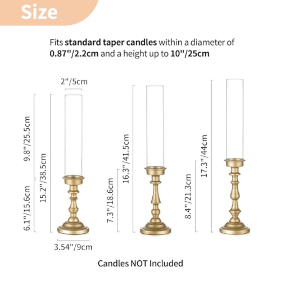 Gold Candlestick Holders Bulk: - Holiday Candle Set บทวิจารณ์และราคา