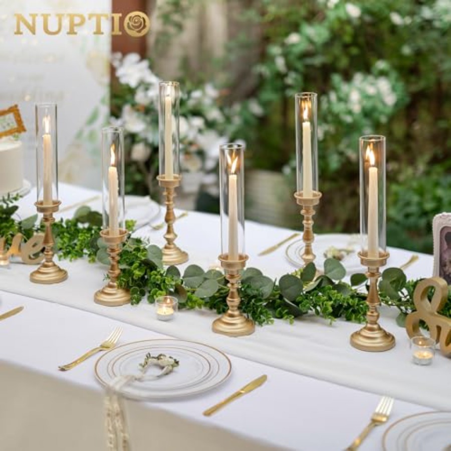 Gold Candlestick Holders Bulk: - Holiday Candle Set บทวิจารณ์และราคา
