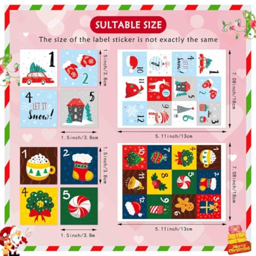 16 Sheets Christmas Advent Cal - Advent Calendar Gift บทวิจารณ์และราคา