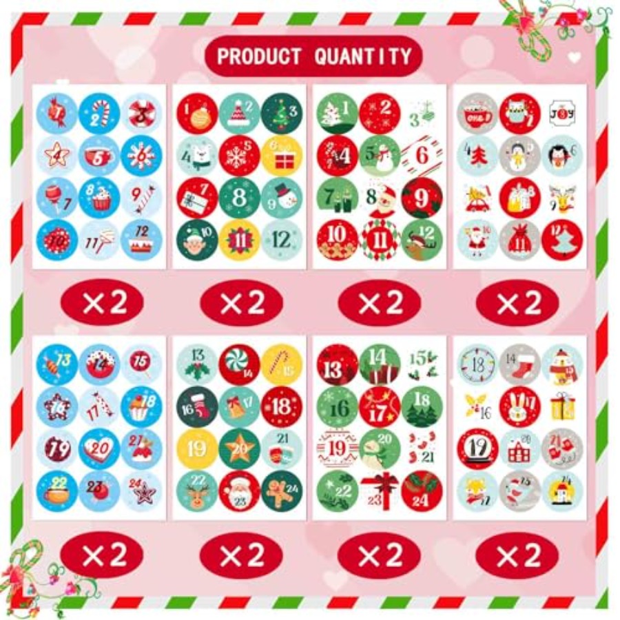 16 Sheets Christmas Advent Cal - Advent Calendar Gift บทวิจารณ์และราคา