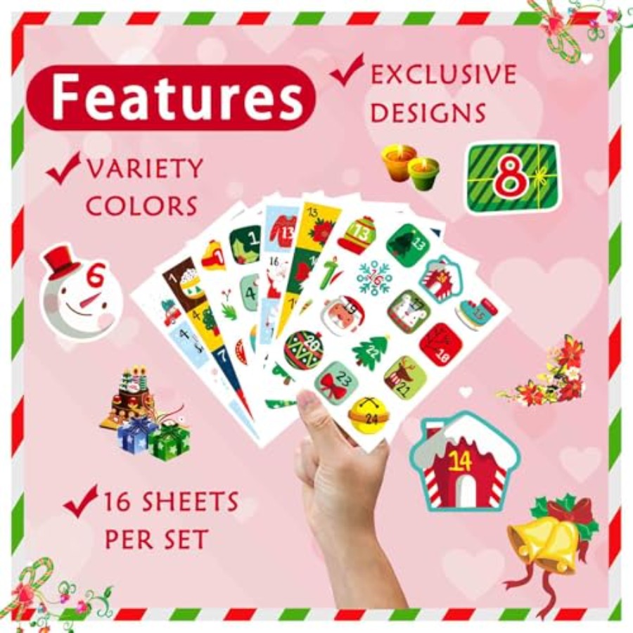 16 Sheets Christmas Advent Cal - Advent Calendar Gift บทวิจารณ์และราคา