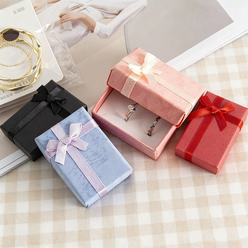 10Pcs/Lot 4x6x2.5cm Jewelry Bo - Ribbon Bow Gift บทวิจารณ์และราคา