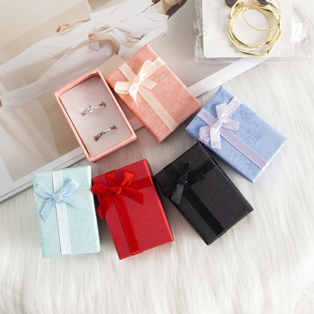 10Pcs/Lot 4x6x2.5cm Jewelry Bo - Ribbon Bow Gift บทวิจารณ์และราคา