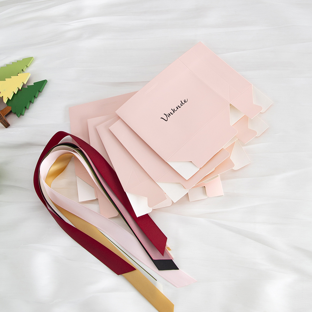 Cute Foldable Paper Jewelry Ba - Ribbon Bow Gift บทวิจารณ์และราคา