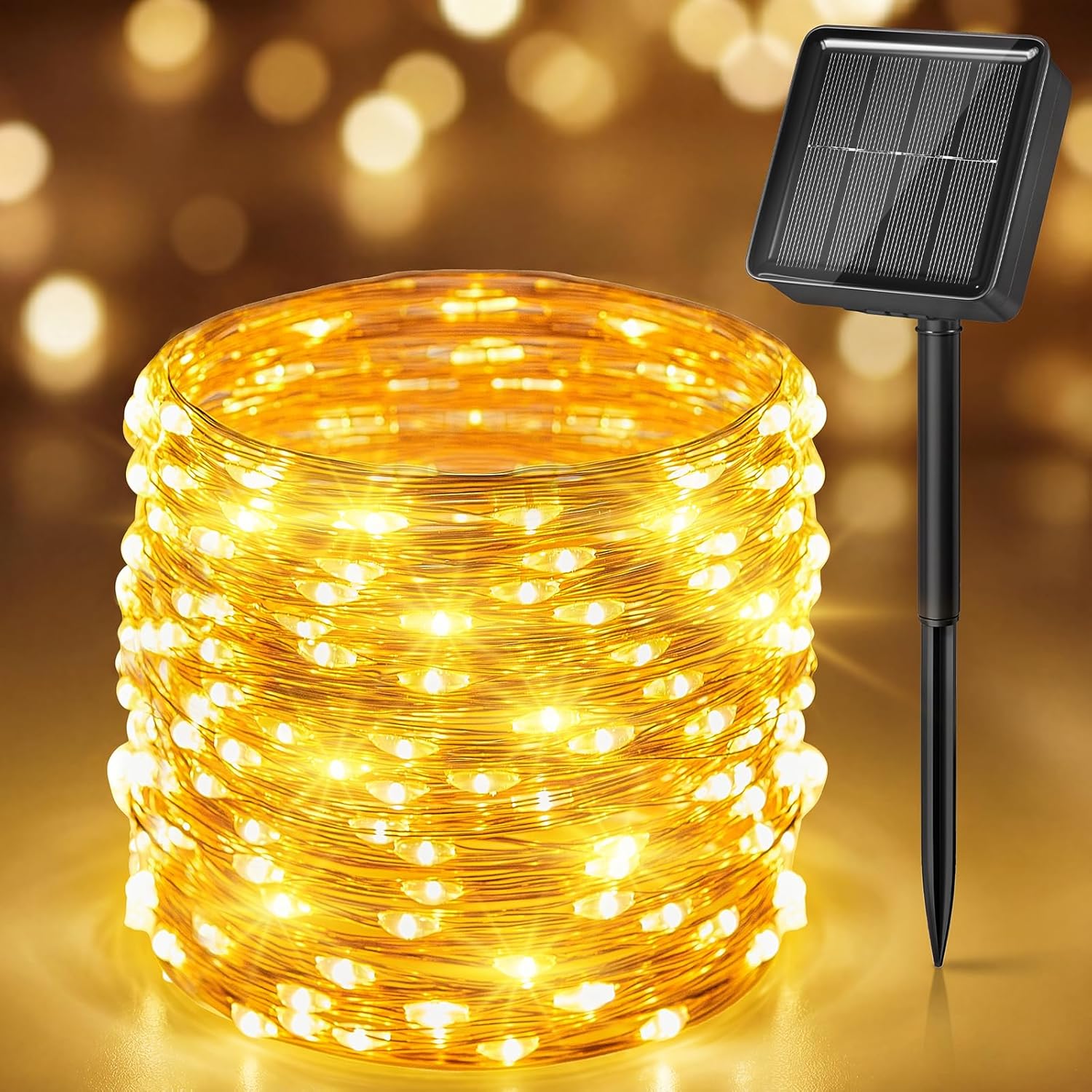 Solar Fairy Lights,33Ft 100 LE - Led Fairy String Lights บทวิจารณ์และราคา