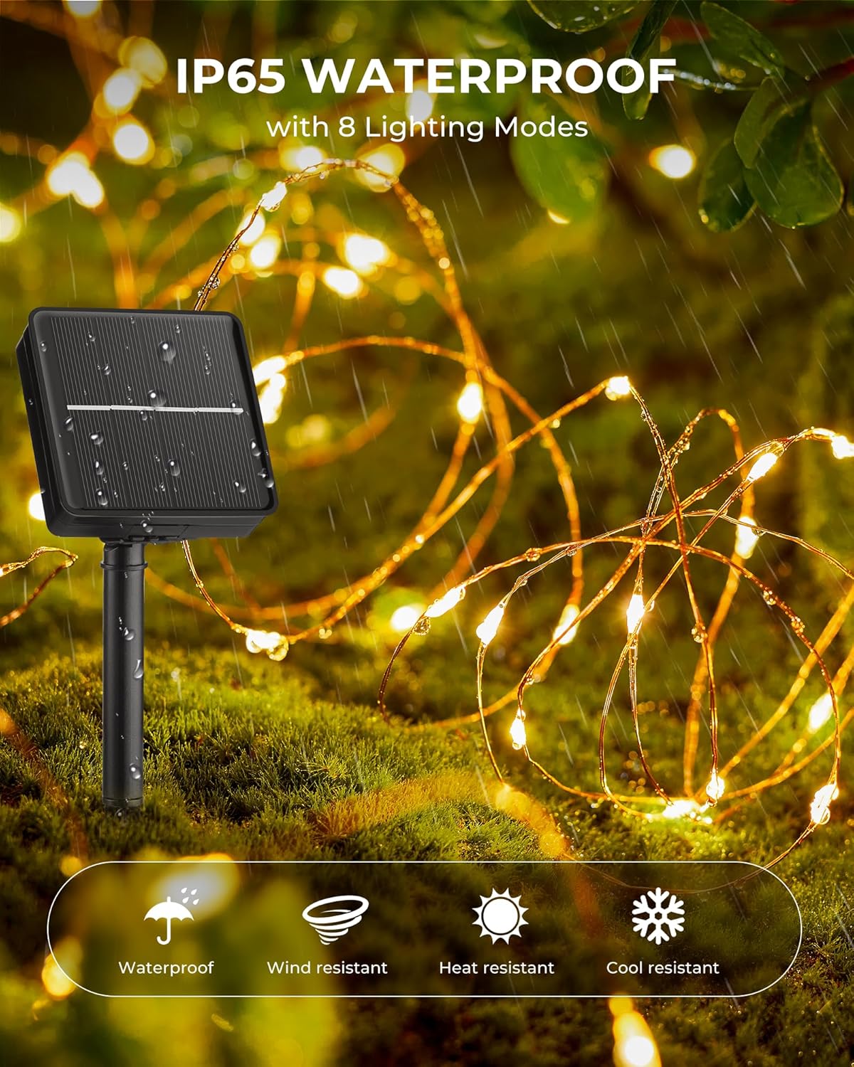 Solar Fairy Lights,33Ft 100 LE - Led Fairy String Lights บทวิจารณ์และราคา