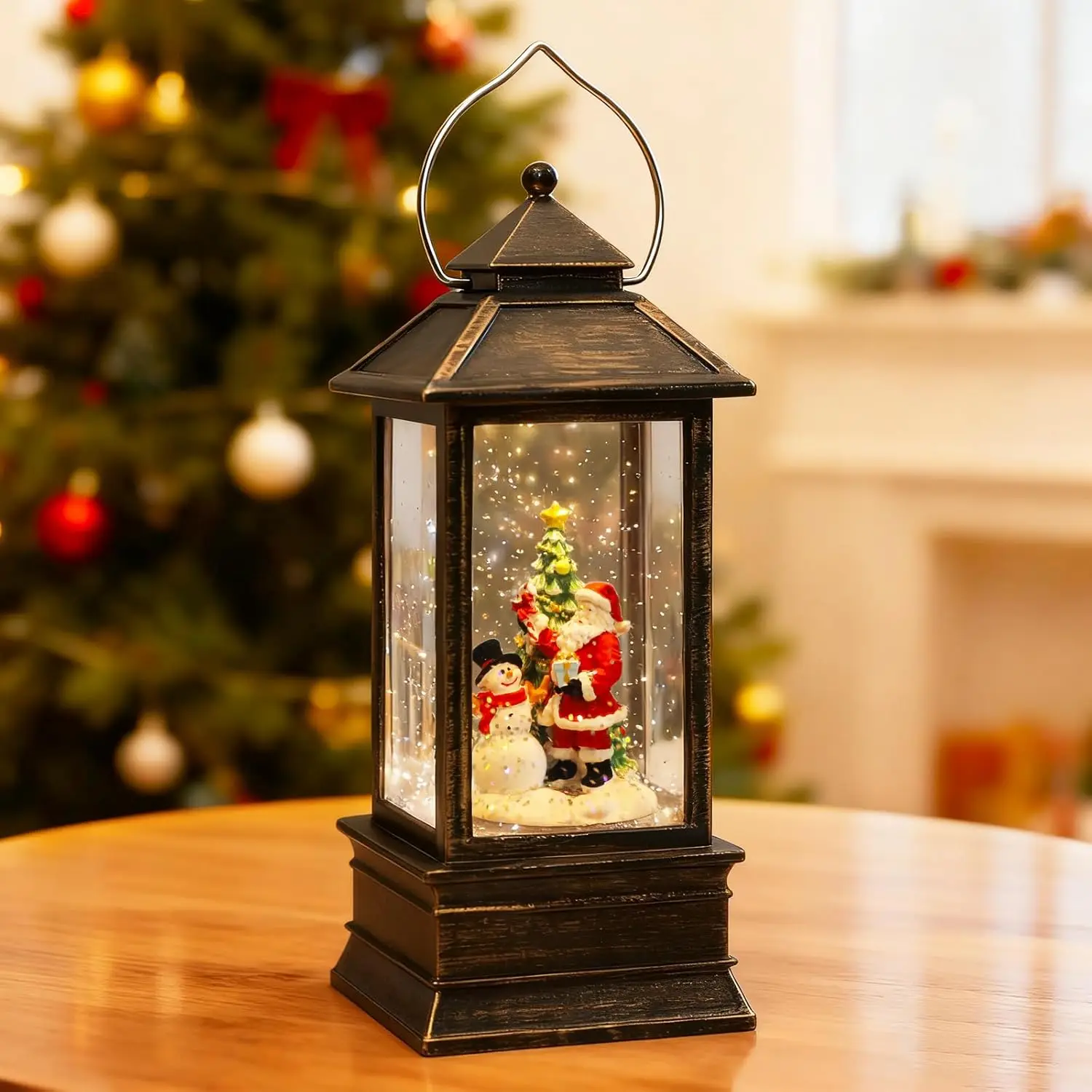 Christmas Snow Globe Lantern w - Snow Globe Musical บทวิจารณ์และราคา