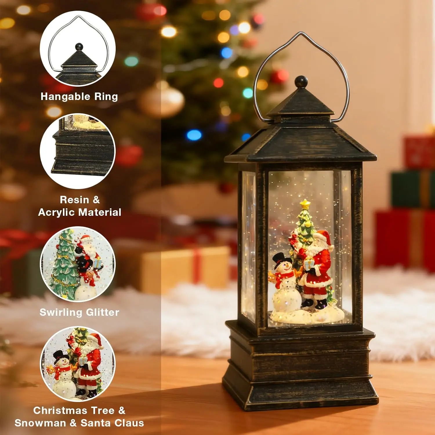 Christmas Snow Globe Lantern w - Snow Globe Musical บทวิจารณ์และราคา