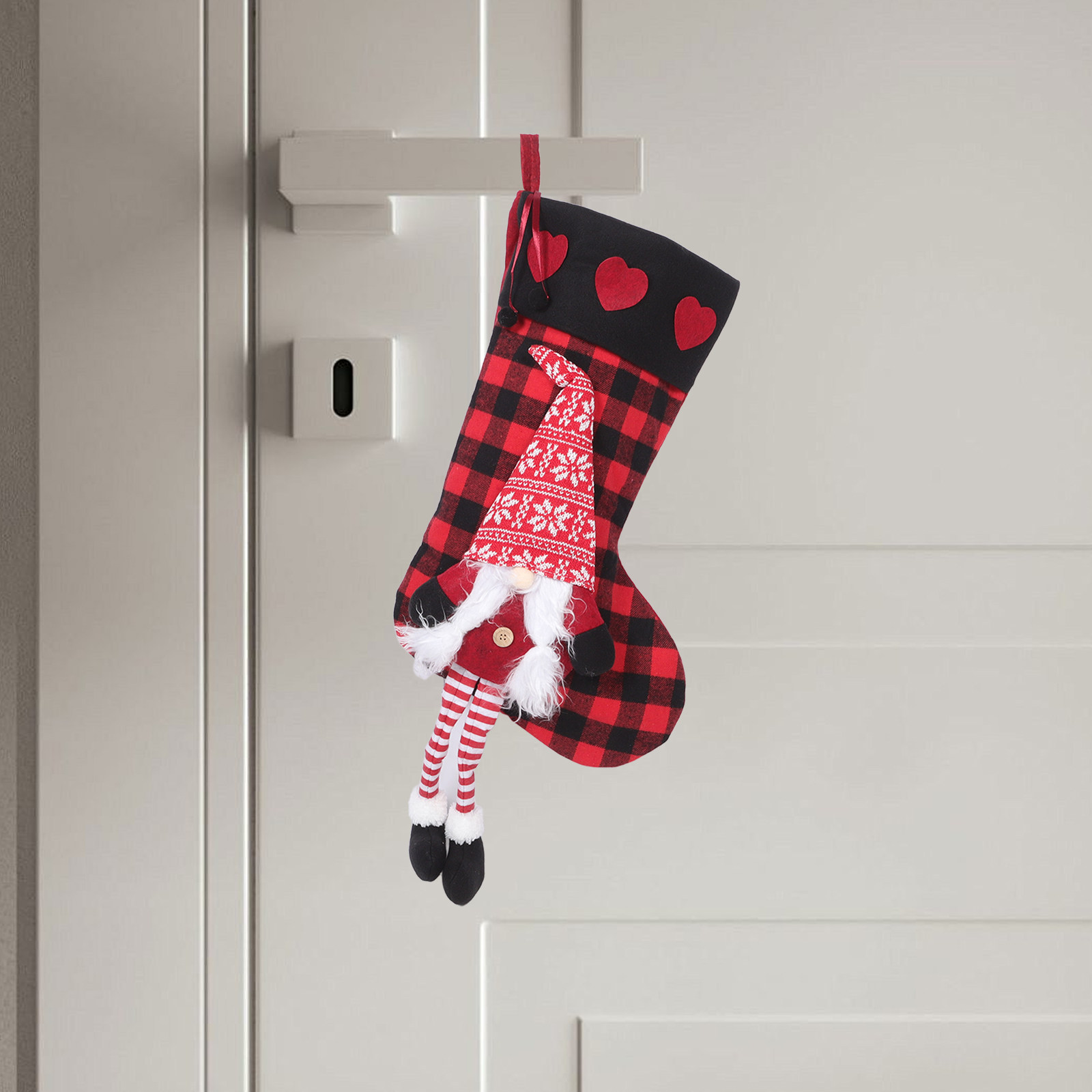 Plaid Christmas Stockings with - Christmas Stocking Hanging บทวิจารณ์และราคา