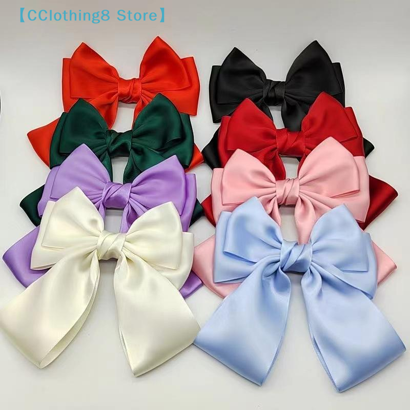 Solid Color Bow Ribbon Hair Cl - Ribbon Bow Gift บทวิจารณ์และราคา