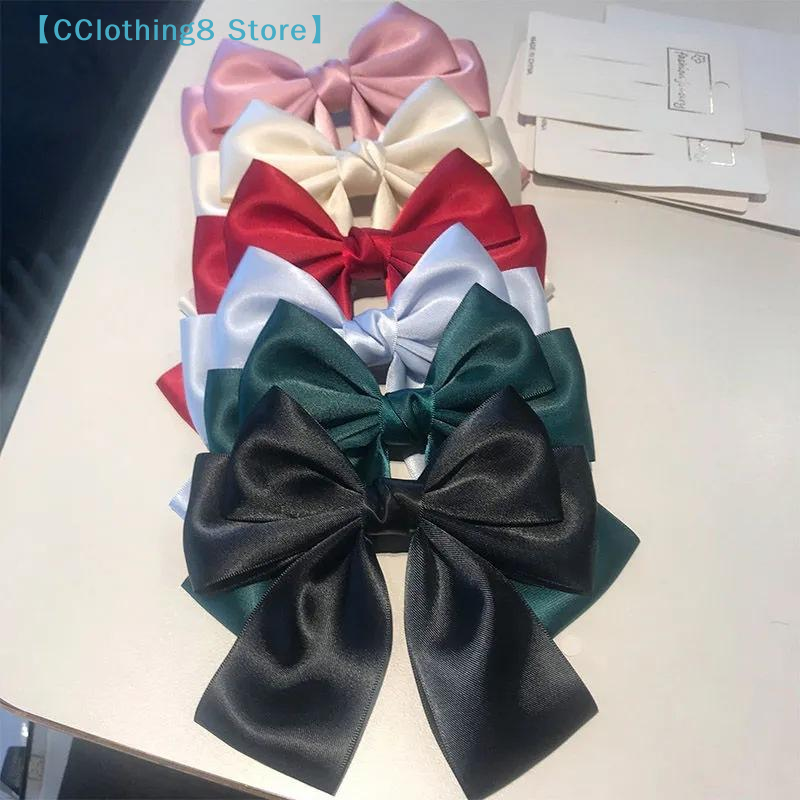 Solid Color Bow Ribbon Hair Cl - Ribbon Bow Gift บทวิจารณ์และราคา