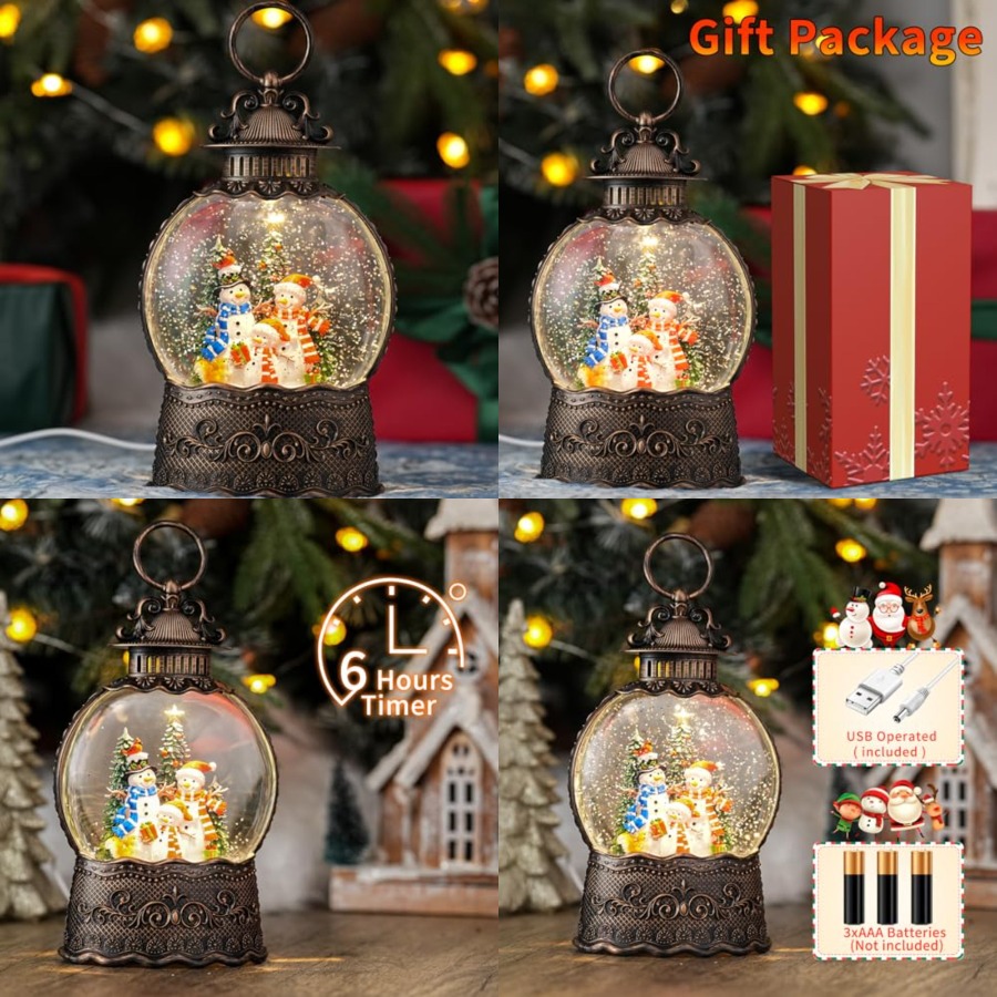 Snow Globe with, Light Up Chri - Snow Globe Musical บทวิจารณ์และราคา