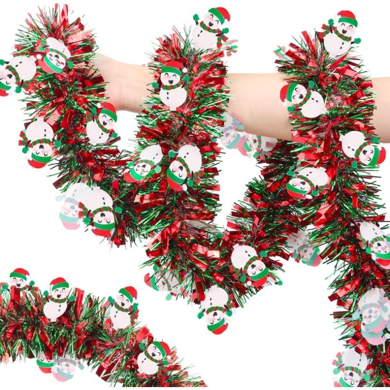 2M Red Green Christmas Tinsel  - Tinsel Garland Decoration บทวิจารณ์และราคา