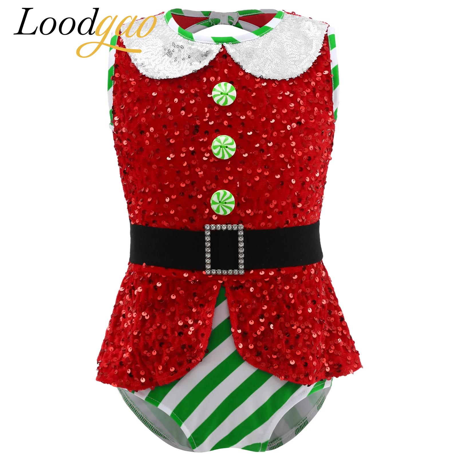 2025 Girls Christmas Leotard E - Elf Costume Christmas บทวิจารณ์และราคา