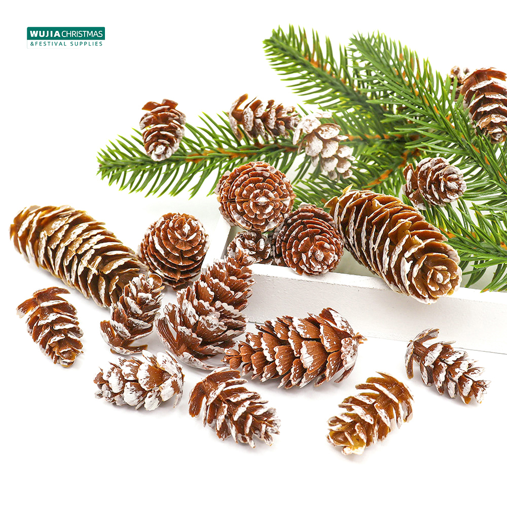 24Pcs Christmas Fake Pine Cone - Christmas Wreath Fake บทวิจารณ์และราคา