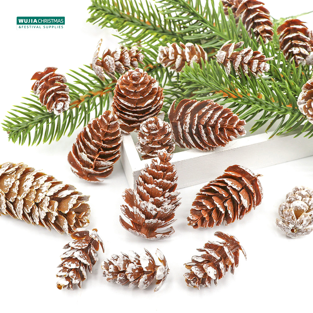 24Pcs Christmas Fake Pine Cone - Christmas Wreath Fake บทวิจารณ์และราคา