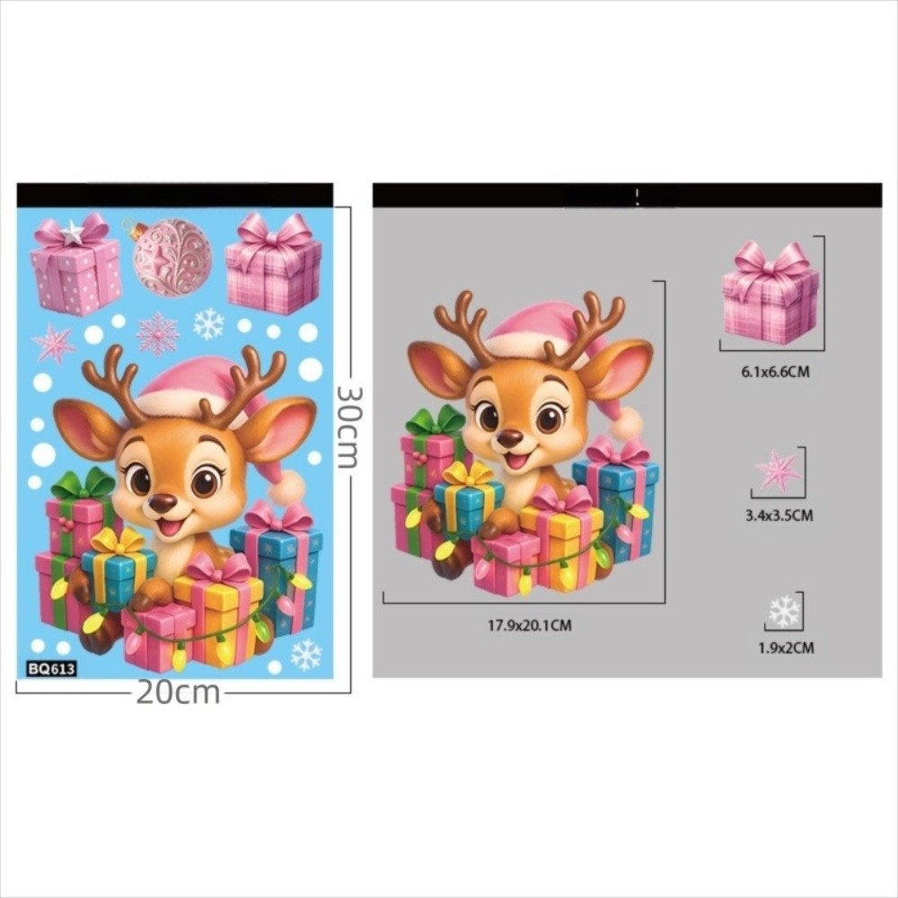 Cartoon PVC Window Stickers Sn - Snowflake Window Decal บทวิจารณ์และราคา
