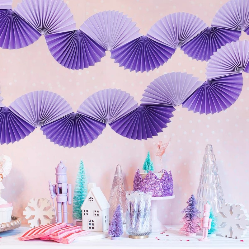 Purple Silver Party Paper 3D F - Tinsel Garland Decoration บทวิจารณ์และราคา