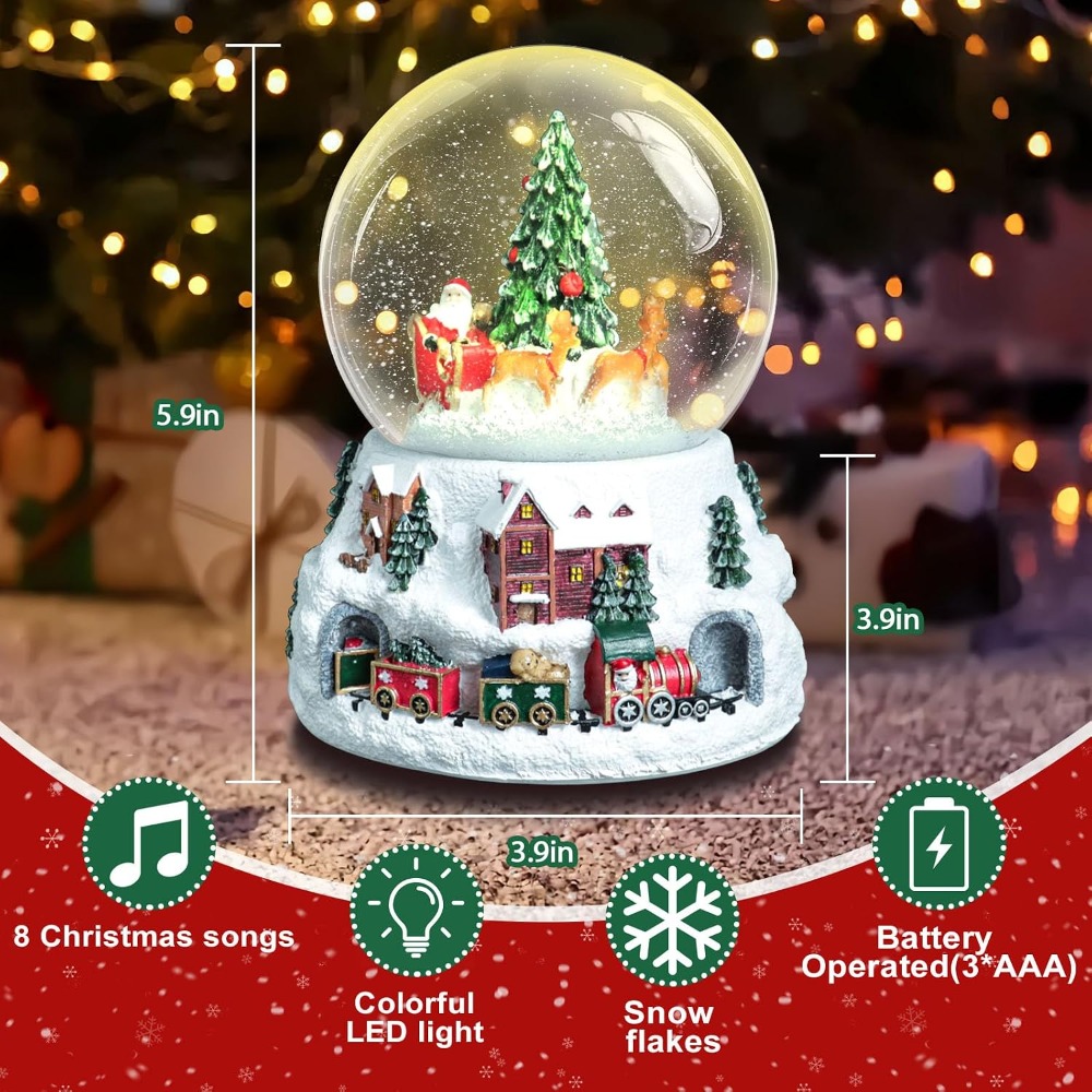 5.9-Inch Musical Snow Globe wi - Snow Globe Musical บทวิจารณ์และราคา