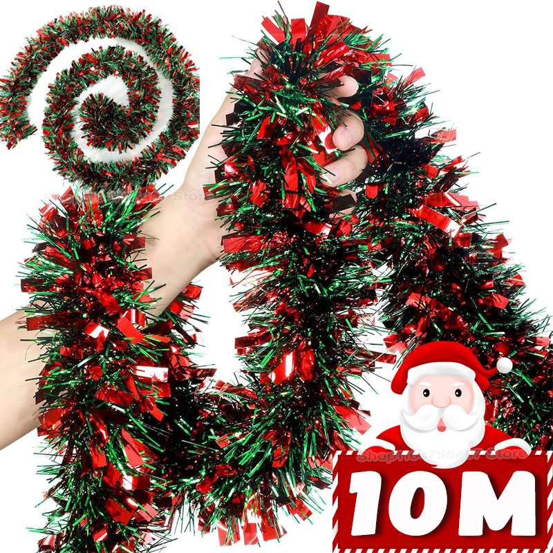 2/10M Christmas Tinsel Garland - Tinsel Garland Decoration บทวิจารณ์และราคา