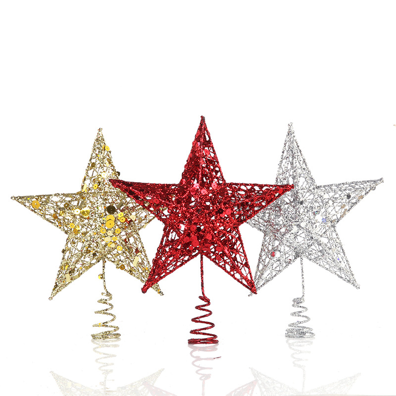 15/20/25/30cm Hollow Star Gold - Star Tree Topper บทวิจารณ์และราคา