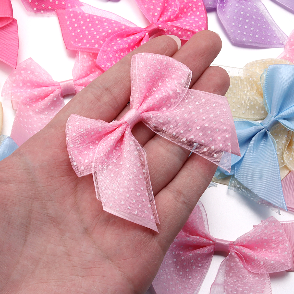 10Pcs/lot Satin Ribbon Bows Pr - Ribbon Bow Gift บทวิจารณ์และราคา