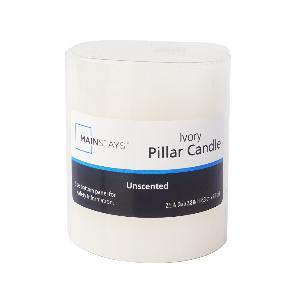 Unscented Ivory Pillar Candle  - Holiday Candle Set บทวิจารณ์และราคา