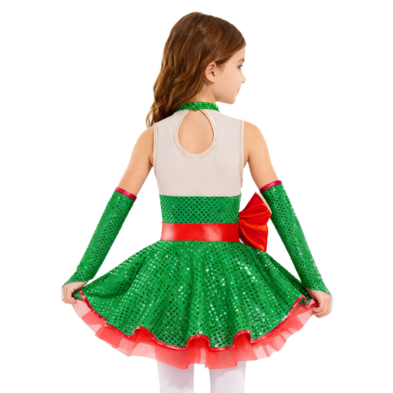 Teen Girls Christmas Sleeveles - Elf Costume Christmas บทวิจารณ์และราคา