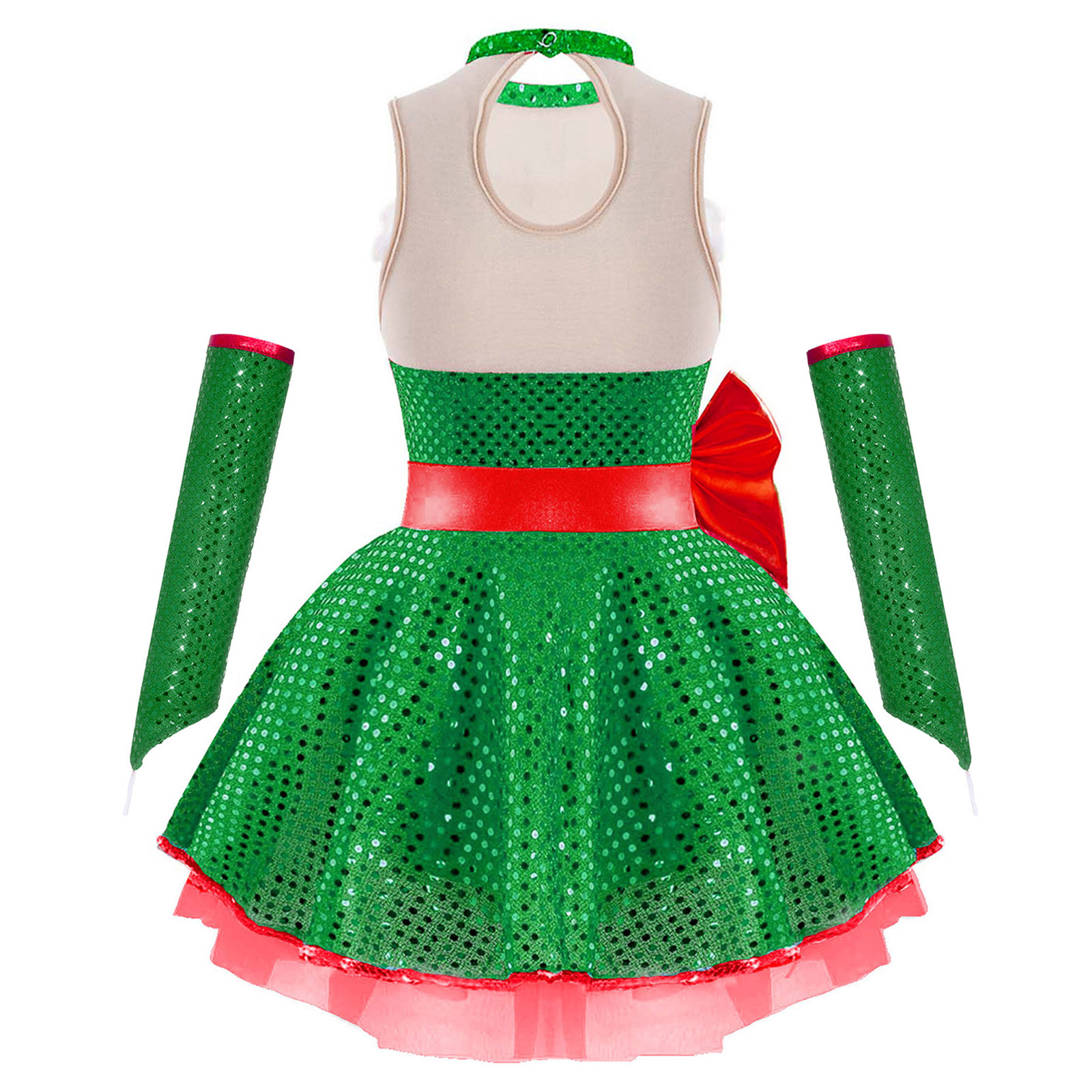 Teen Girls Christmas Sleeveles - Elf Costume Christmas บทวิจารณ์และราคา