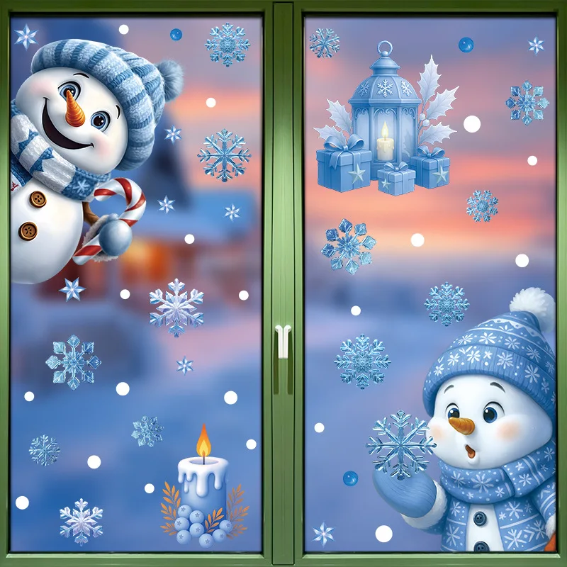 1Set Christmas Snowflake Windo - Snowflake Window Decal บทวิจารณ์และราคา