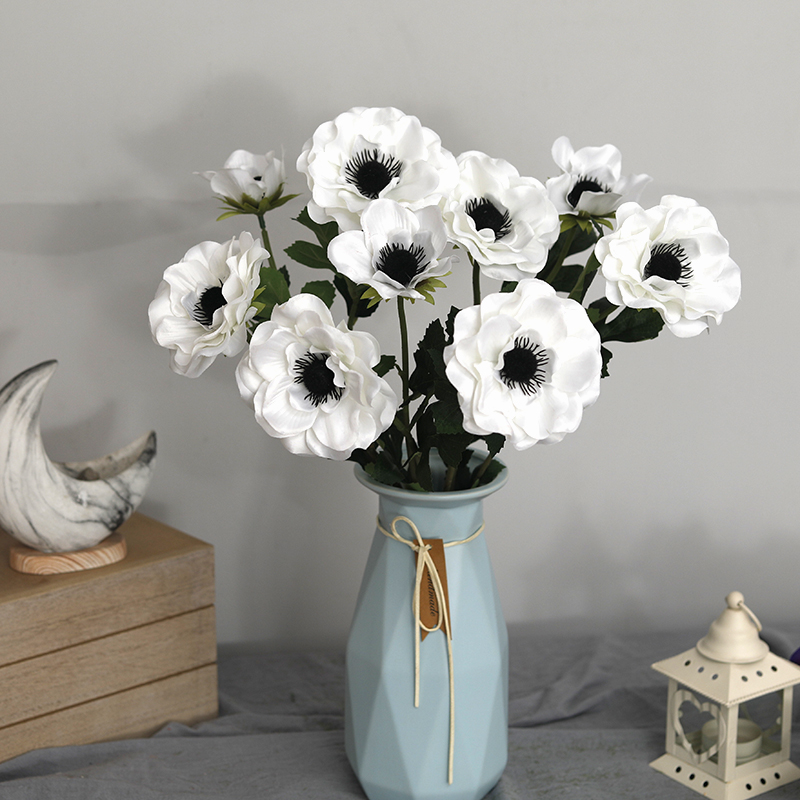 New 3 Heads Anemone Fake Flowe - Christmas Wreath Fake บทวิจารณ์และราคา