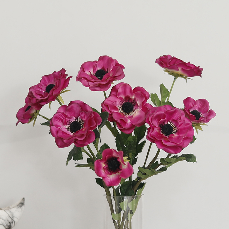 New 3 Heads Anemone Fake Flowe - Christmas Wreath Fake บทวิจารณ์และราคา