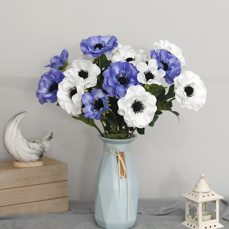 New 3 Heads Anemone Fake Flowe - Christmas Wreath Fake บทวิจารณ์และราคา