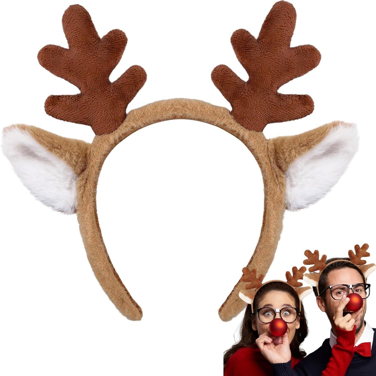 1PC Christmas Reindeer Antlers - Reindeer Antlers Headband บทวิจารณ์และราคา