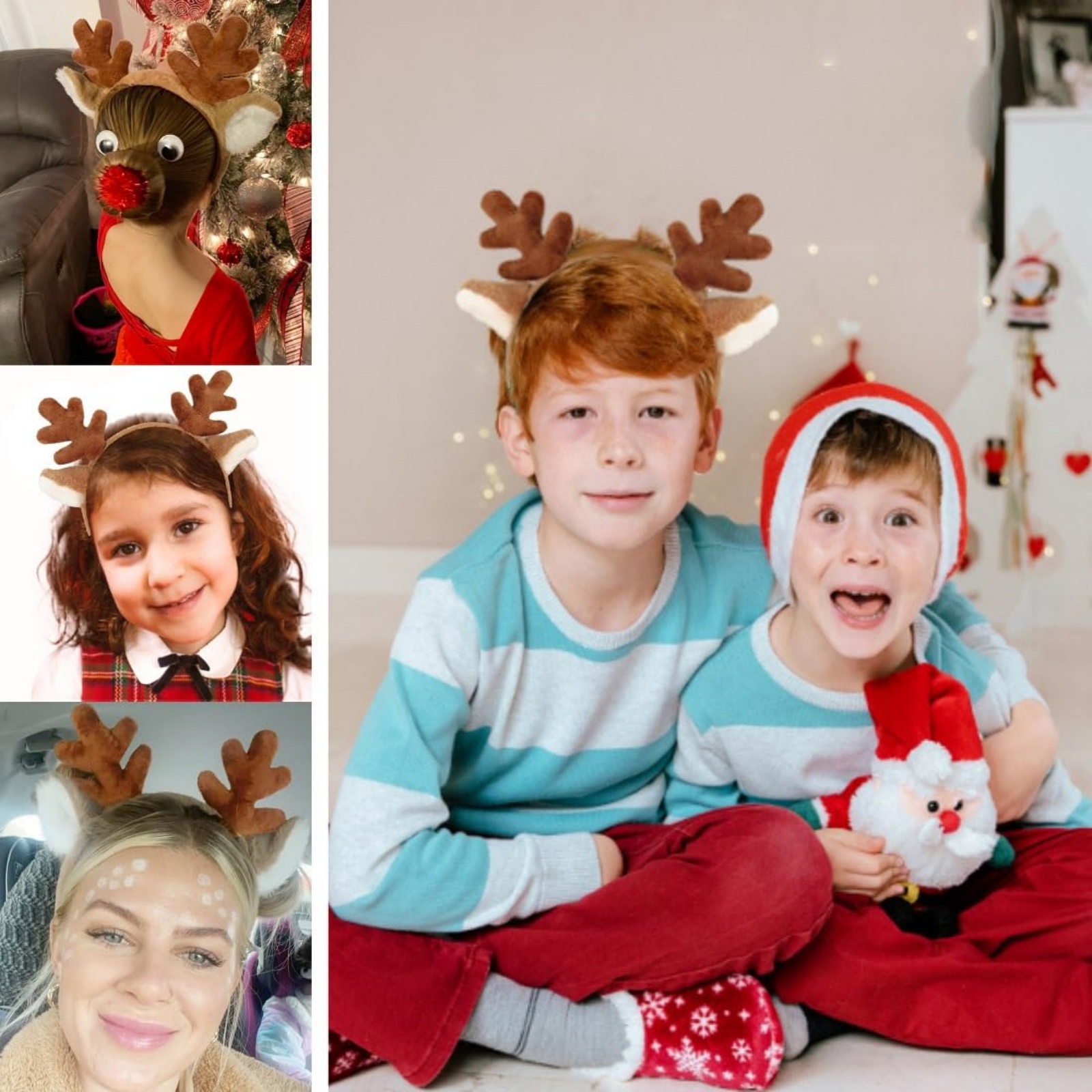 1PC Christmas Reindeer Antlers - Reindeer Antlers Headband บทวิจารณ์และราคา
