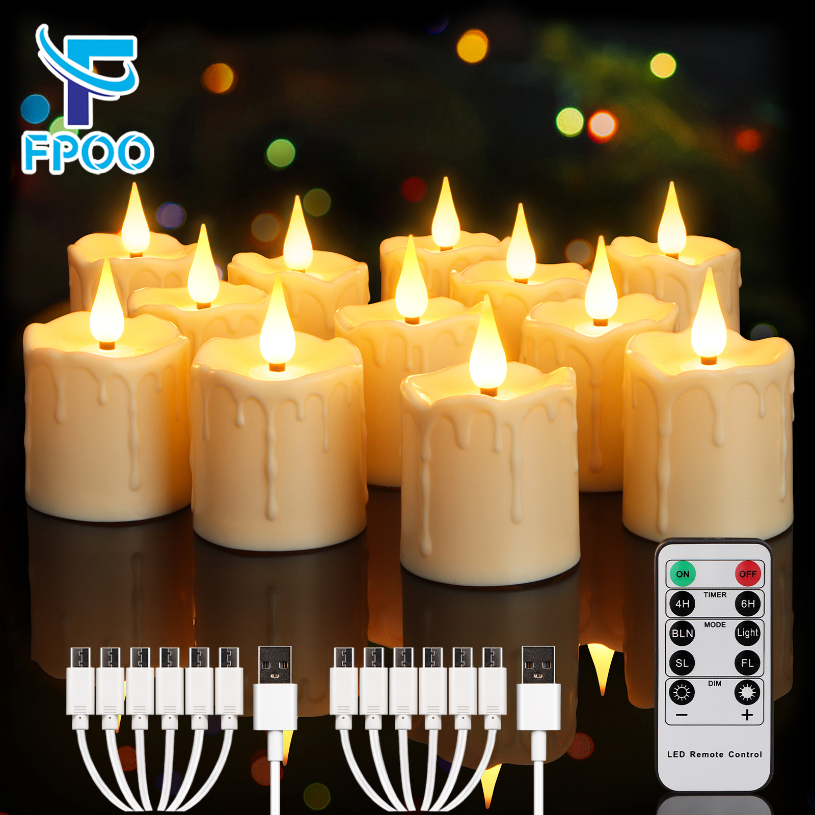 Realistic Flickering Flame LED - Holiday Candle Set บทวิจารณ์และราคา