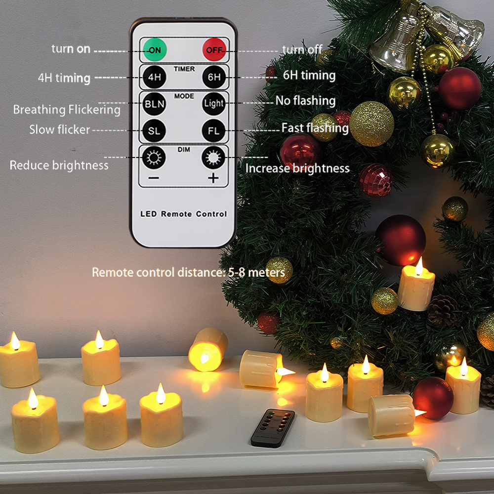 Realistic Flickering Flame LED - Holiday Candle Set บทวิจารณ์และราคา