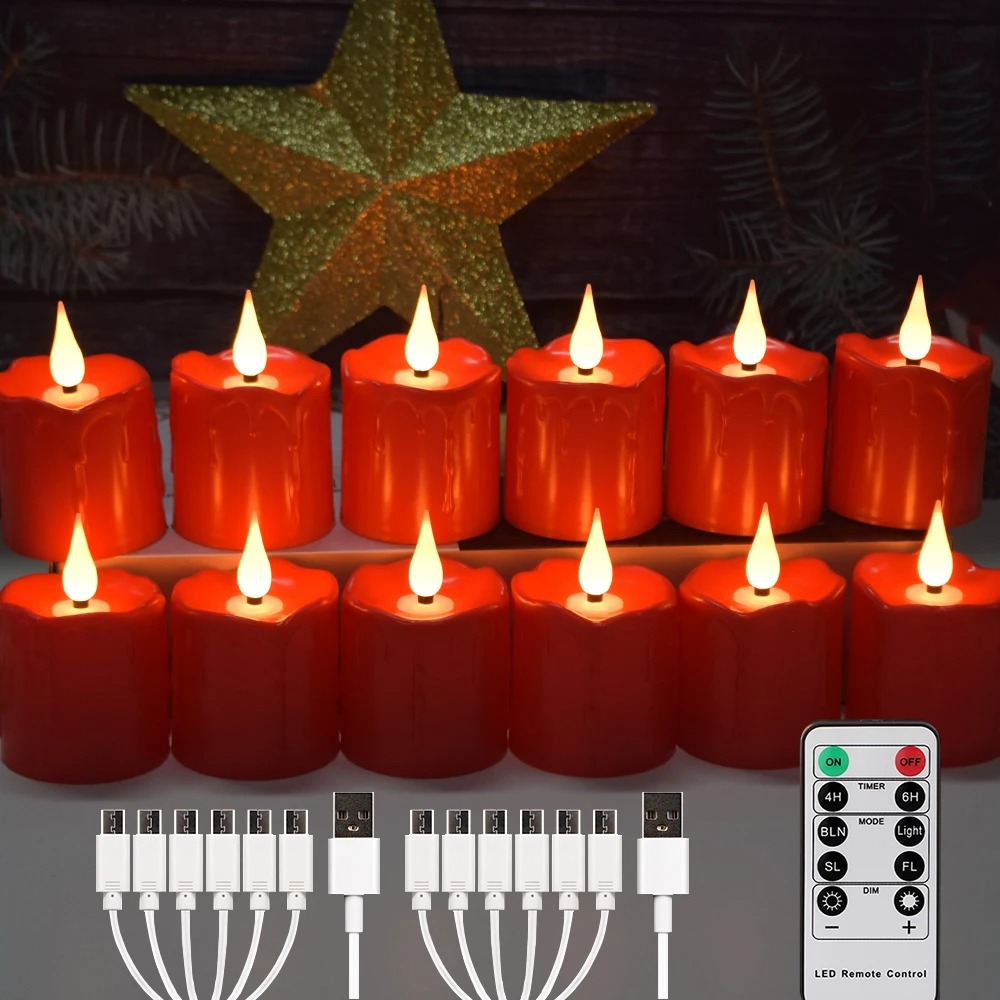 Realistic Flickering Flame LED - Holiday Candle Set บทวิจารณ์และราคา